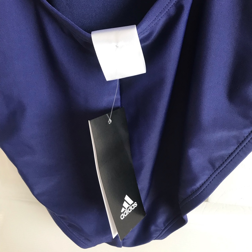 ADIDAS Navy Blue One Piece Swimsuit Medium New NWT - Picture 3 of 4